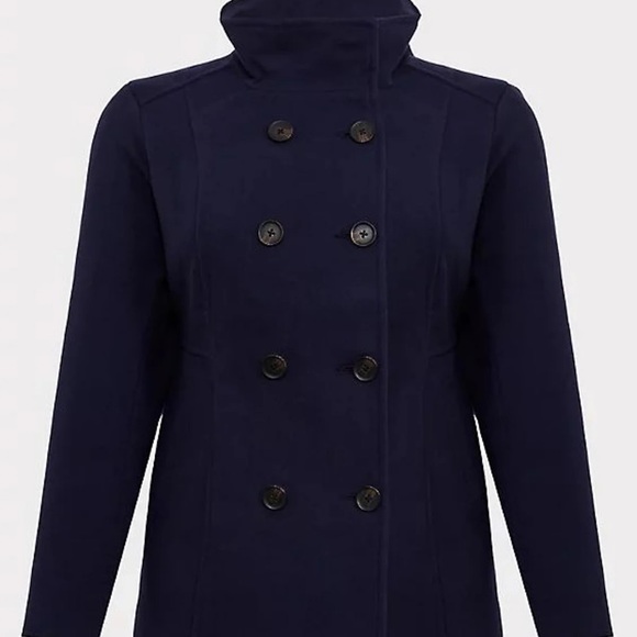 Torrid Navy Button Jacket - Picture 1 of 6